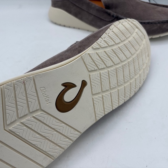 NEW Olukai KA’A Loafer Mens Size 13 Gray Leather Suede Slip On Casual Shoes main image 12